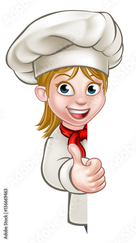 Chef Woman Cartoon Cook