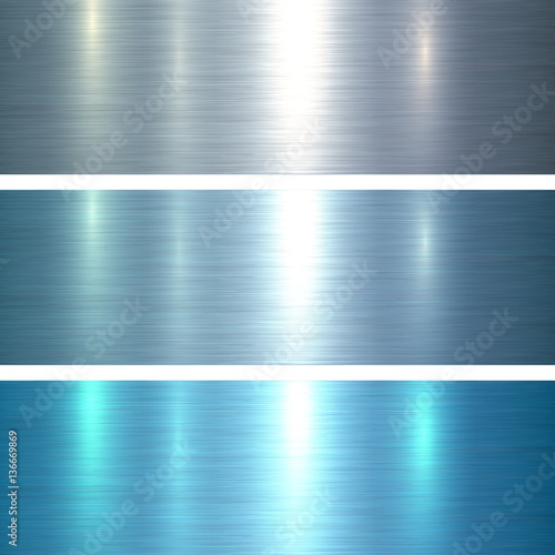 Metal textures blue brushed metallic background