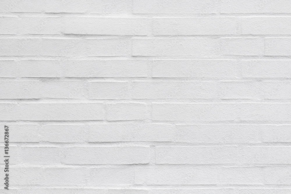 Fototapeta Ziegelsteinwand Textur in weiß