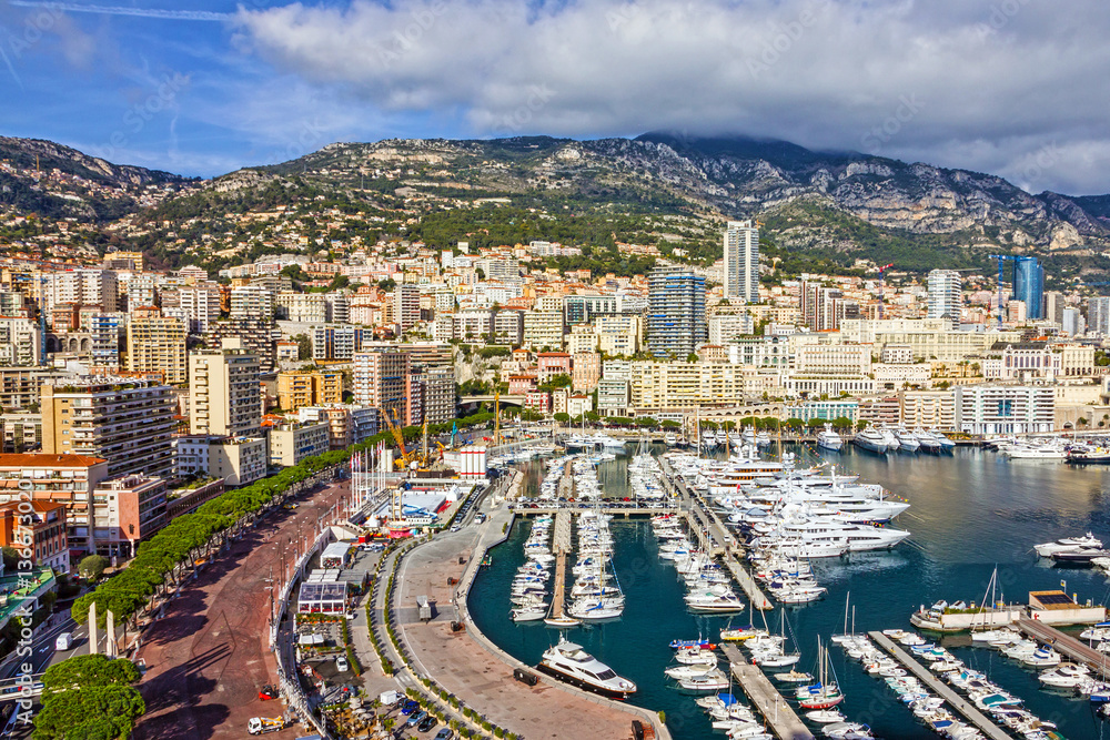 Obraz premium Monaco and Monte Carlo principality, south of France
