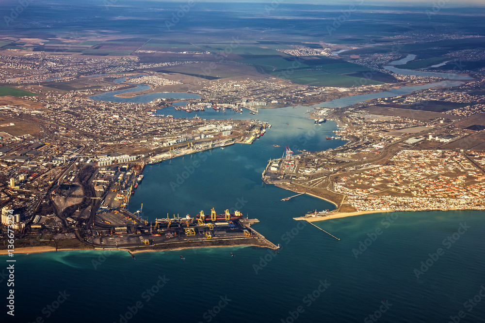 Odessa port aeral view, Ukraine, Yuzhny seaport Stock Photo | Adobe Stock