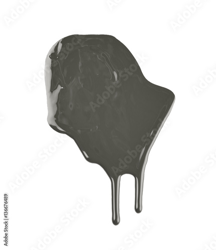 Puddle of paint isolated