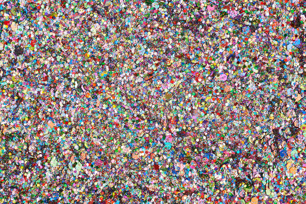 Surface coated with colorful sequins