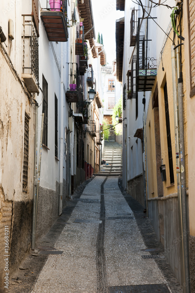 Fototapeta premium Narrow Street - Granada - Spain