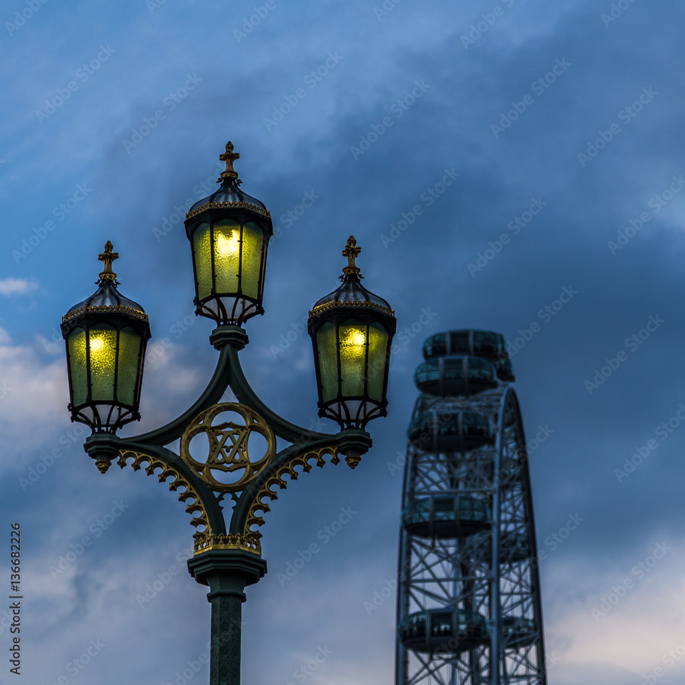 Lights at the London Eye