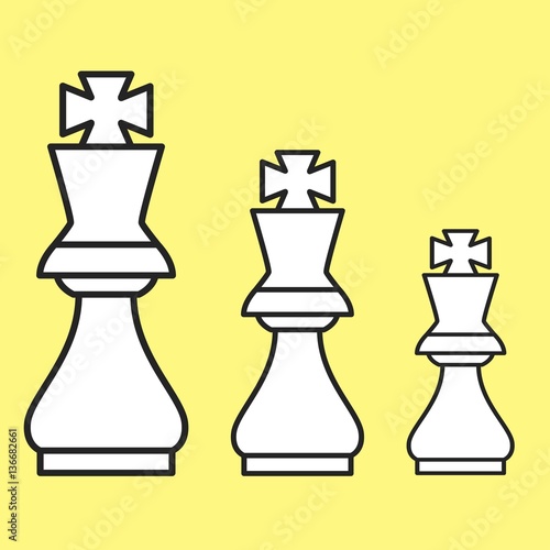 Chess figure king on a yellow background © byvivik89