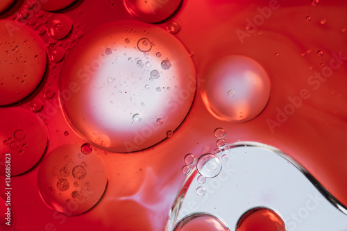 abstract of blood and bubbles