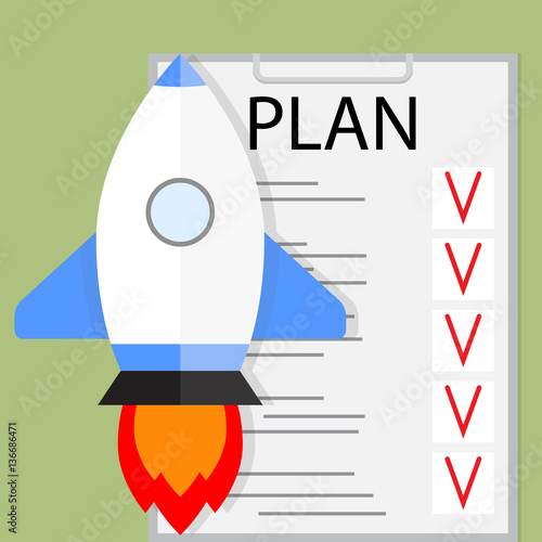 Planning startup vector
