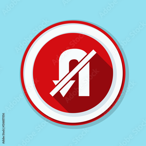 No U-Turn Sign illustration