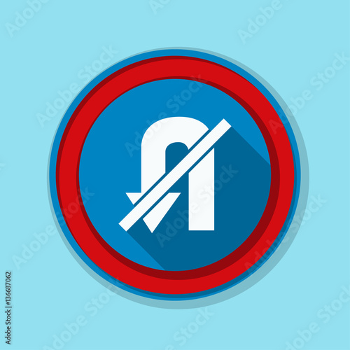 No U-Turn Sign illustration