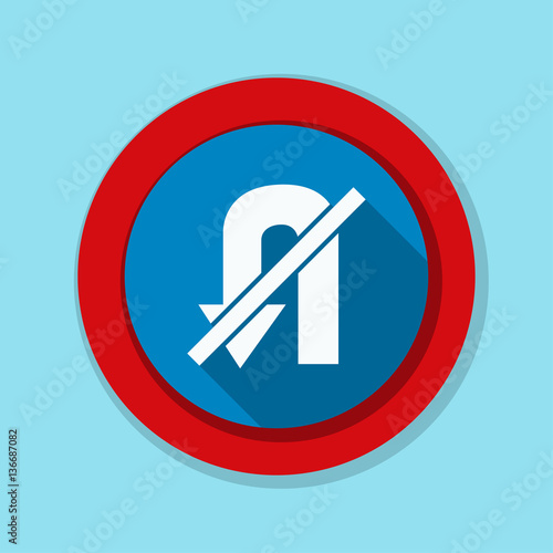 No U-Turn Sign illustration