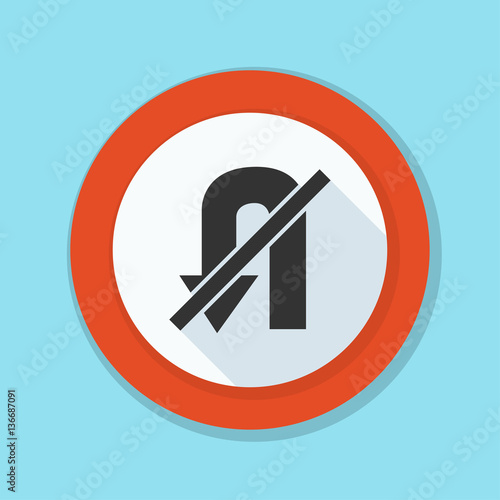 No U-Turn Sign illustration
