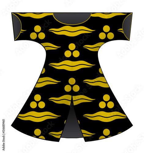 Traditional Ottoman Caftan with Seamless Cintemani Pattern