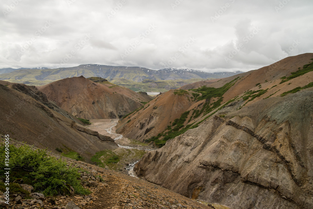 Hvannagil canyon in Iceland