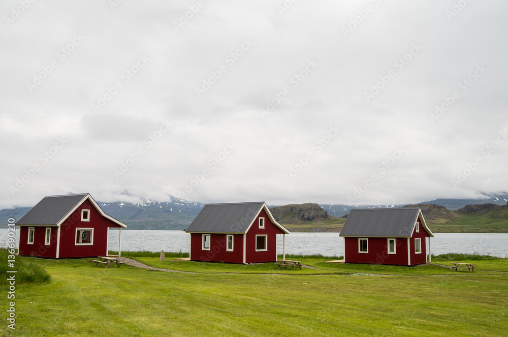 Obraz premium Typical icelandic houses