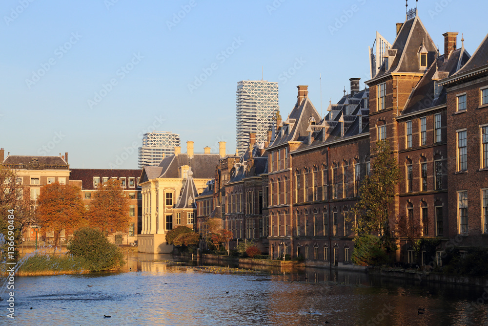 The Hague government building in autumn, Holland