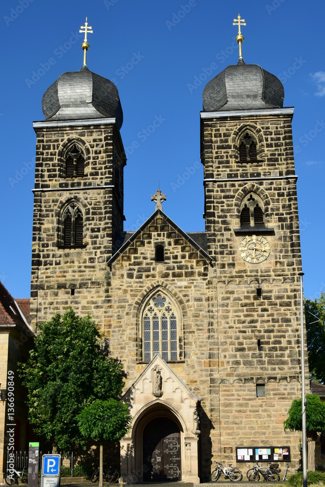 Fototapeta premium View in the historical town of Bamberg, Bavaria, region Upper Franconia, Germany