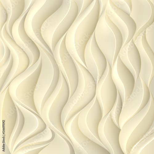 Gold background with texture of the volumetric wavy lines..