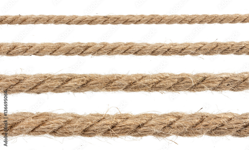 Rope knot isolated on white background