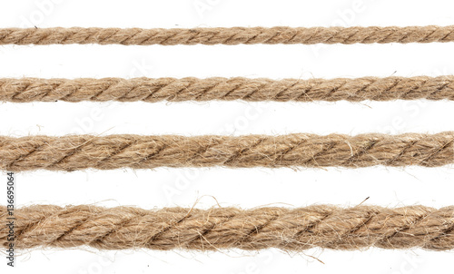 Rope knot isolated on white background