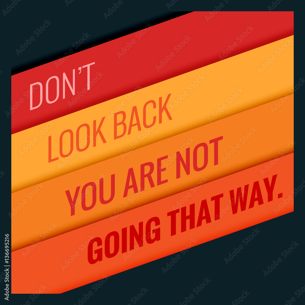 Obraz premium poster of motivational quotation with orange stripes