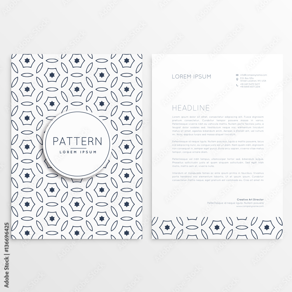minimal elegant letterhead design with front and back sides minimal elegant letterhead design with front and back sides