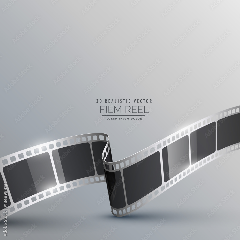 Fototapeta premium 3d film strip realistic background