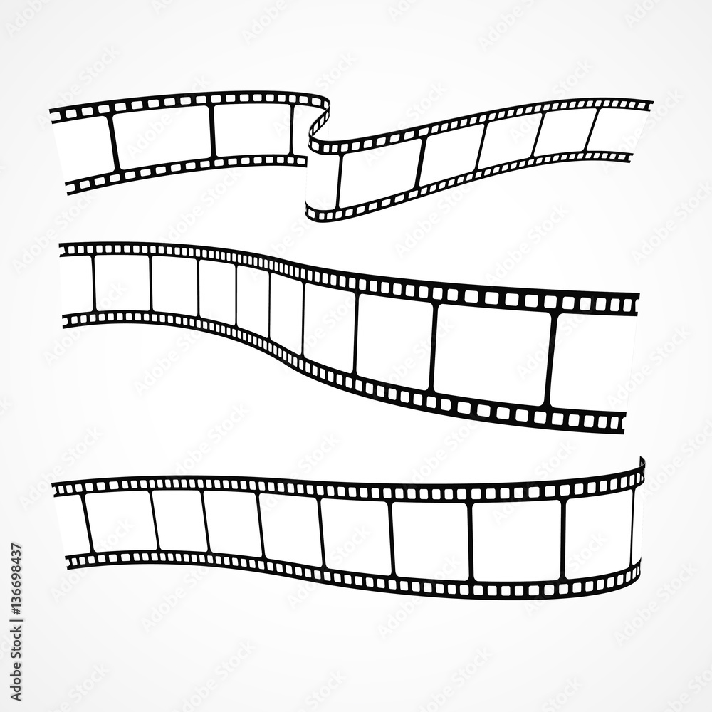 collection of vector film strips