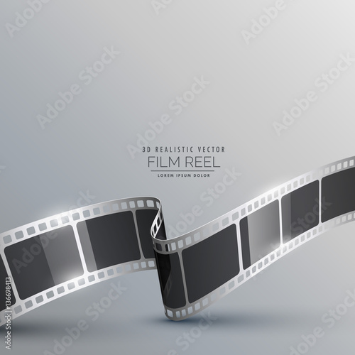 3d film strip realistic background