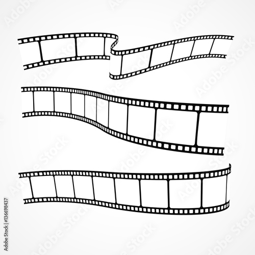 collection of vector film strips