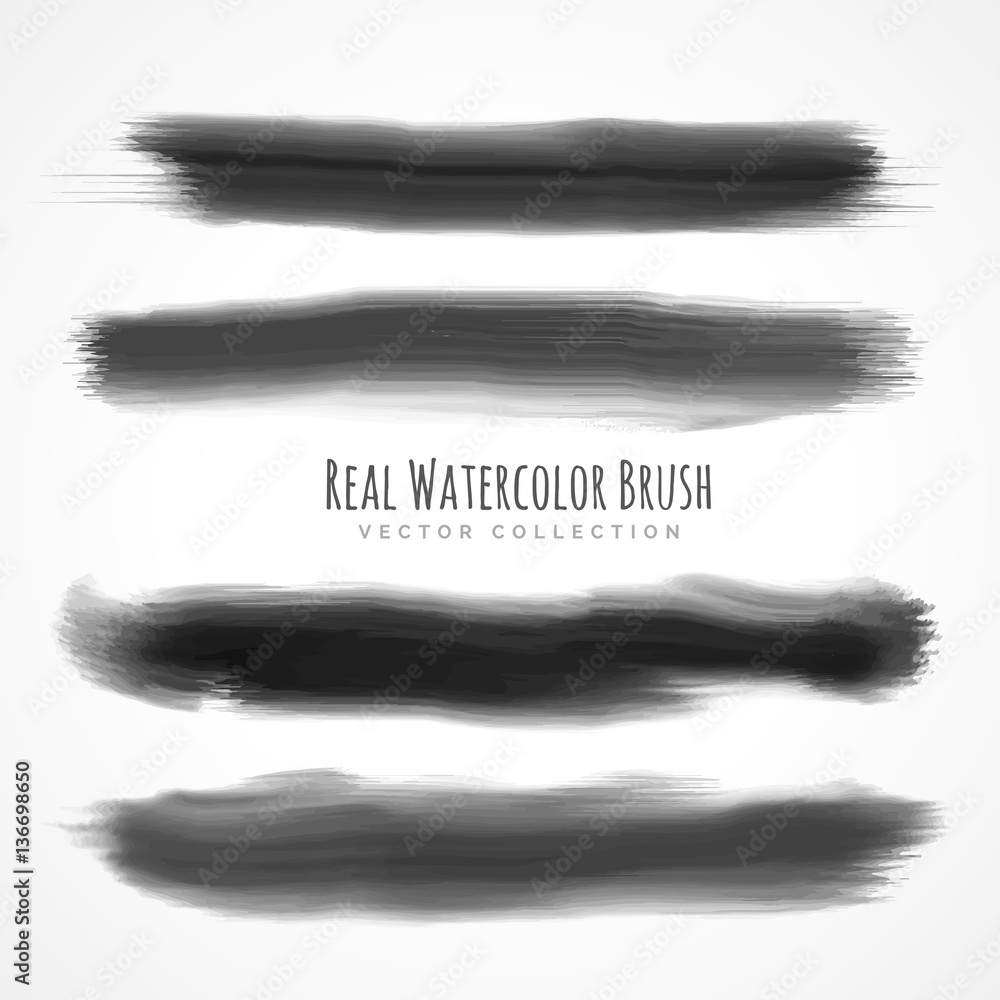 black real watercolor brushes set black real watercolor brushes set