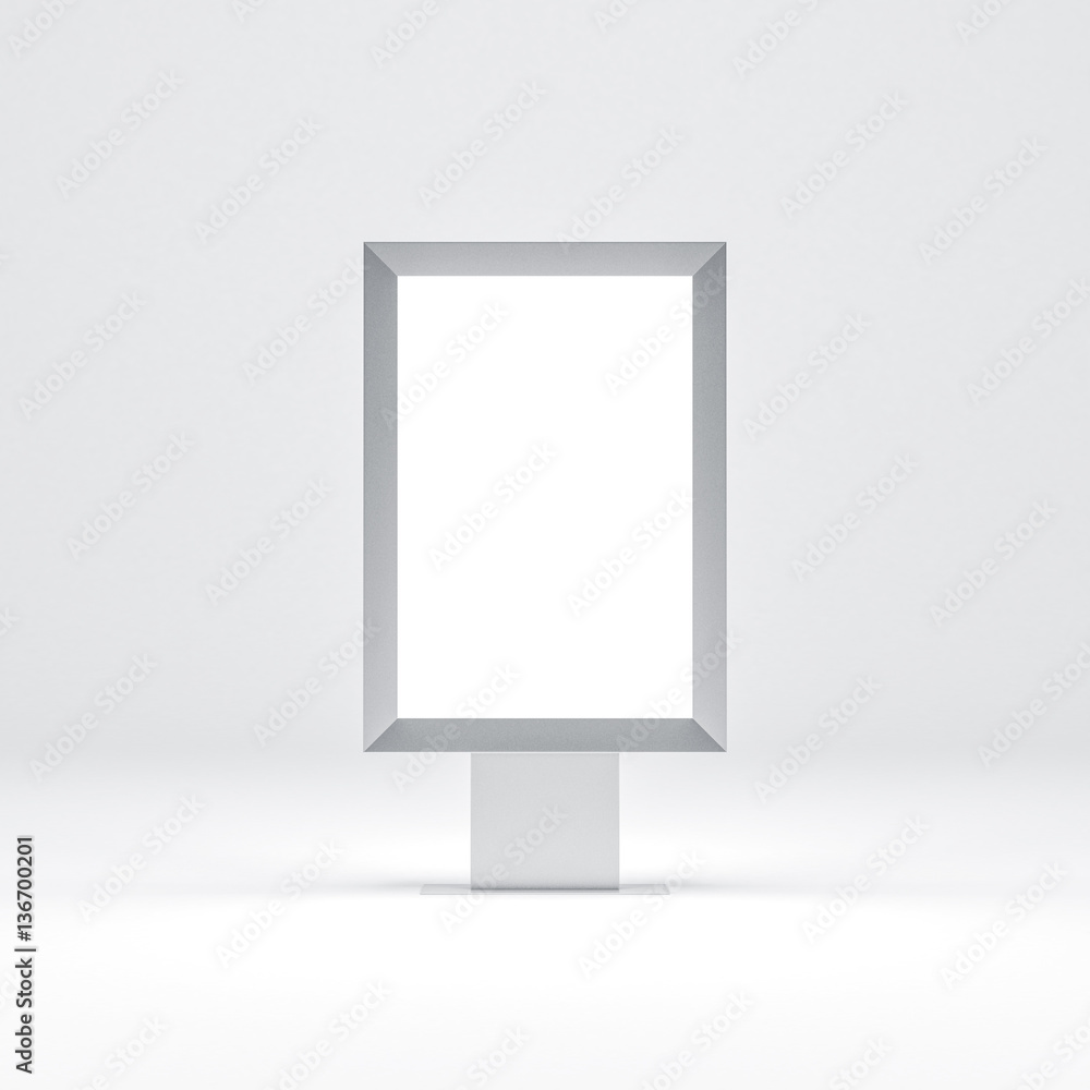 Blank Vertical Billboard Lightbox Mockup, advertising stand, 3d rendering Blank Vertical Billboard Lightbox Mockup, advertising stand, 3d rendering