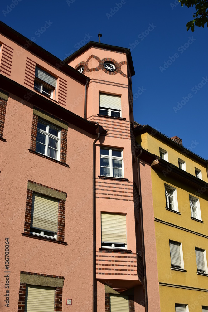Architectural detail in the historical town of Bamberg, Bavaria, region Upper Franconia, Germany