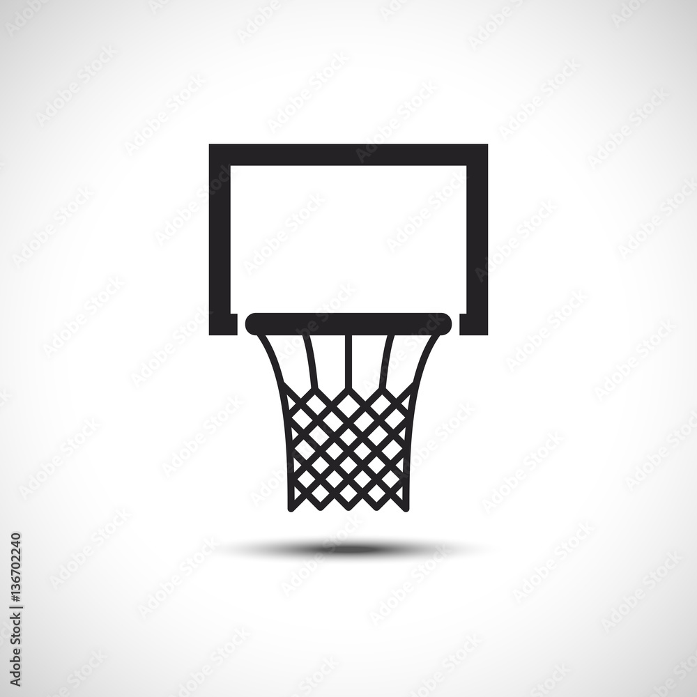Basket Flat Vector Icon. Basketball Icon. Basket Flat Vector Icon. Basketball Icon.