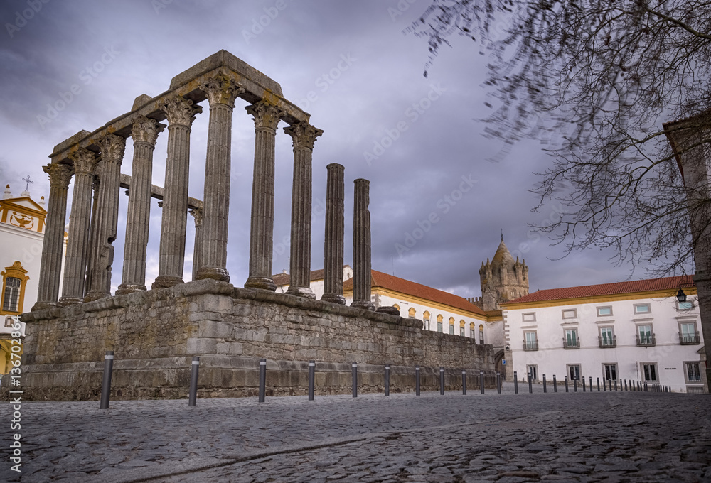 Naklejka premium Temple of Diana , Evora, Portugal