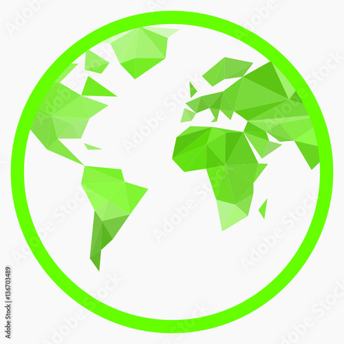 carte du monde recyclage - écologie - environnement