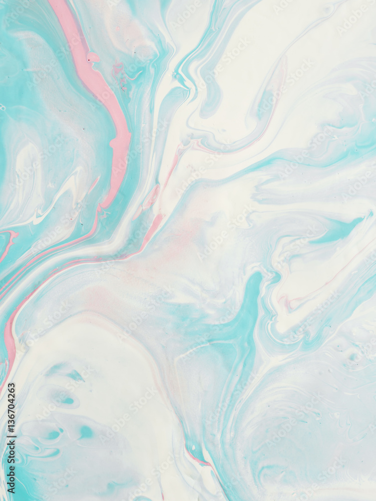 Obraz premium Blue marble creative abstract hand painted background