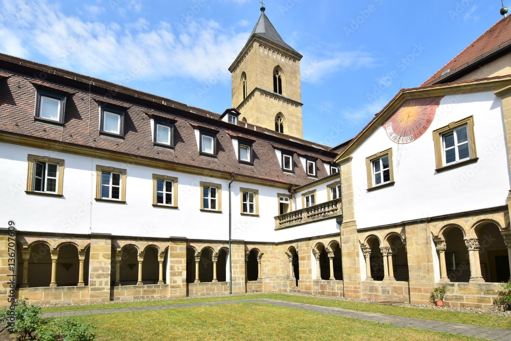 View in the historical town of Bamberg, Bavaria, region Upper Franconia, Germany