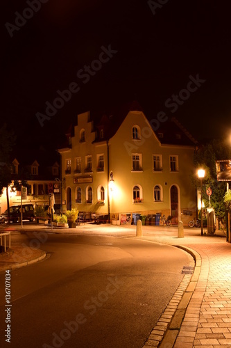Bamberg, Germany – Night view in the historical town of Bamberg, Bavaria, region Upper Franconia, Germany