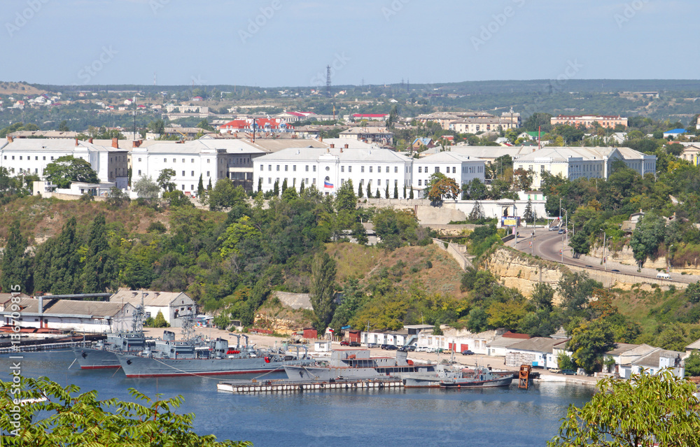 Balaklava harbour in Sevastopol, Ukraine
