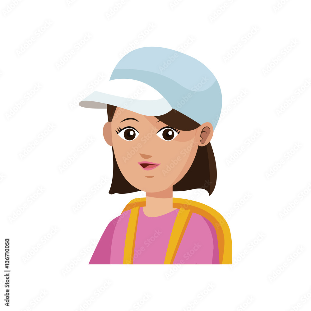 woman cartoon icon over white background. colorful design. vector illustration woman cartoon icon over white background. colorful design. vector illustration