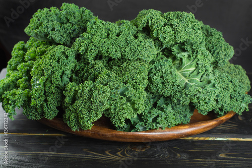 Green winter superfood - Kale green cabbage,