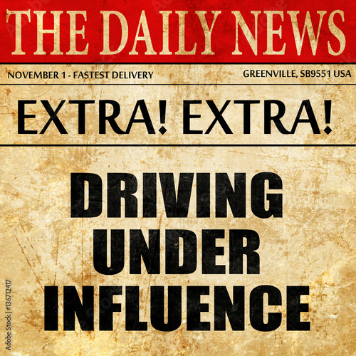 driving under influence, article text in newspaper