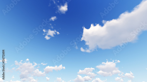 Blue sky with cloud closeup.