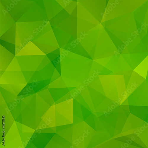Background made of green triangles. Square composition with geometric shapes. Eps 10.