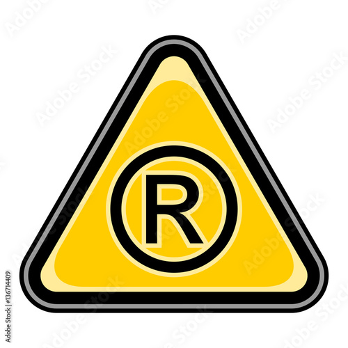 Registered Trademark Sign Triangular Sticker