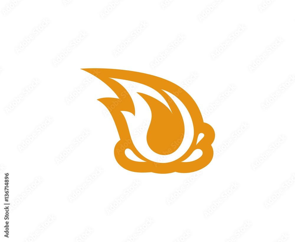 Naklejka premium Fire logo