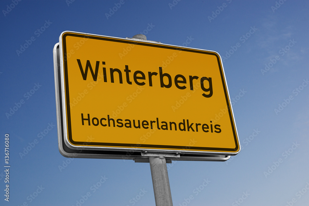 Ortsschild Winterberg Hochsauerlandkreis Ortsschild Winterberg Hochsauerlandkreis