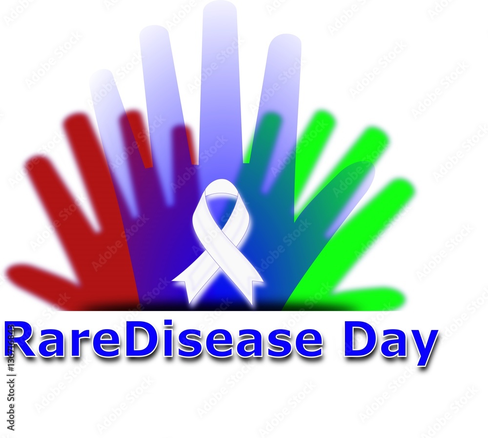Fototapeta premium Rare Disease Day Poster Or Banner Background.