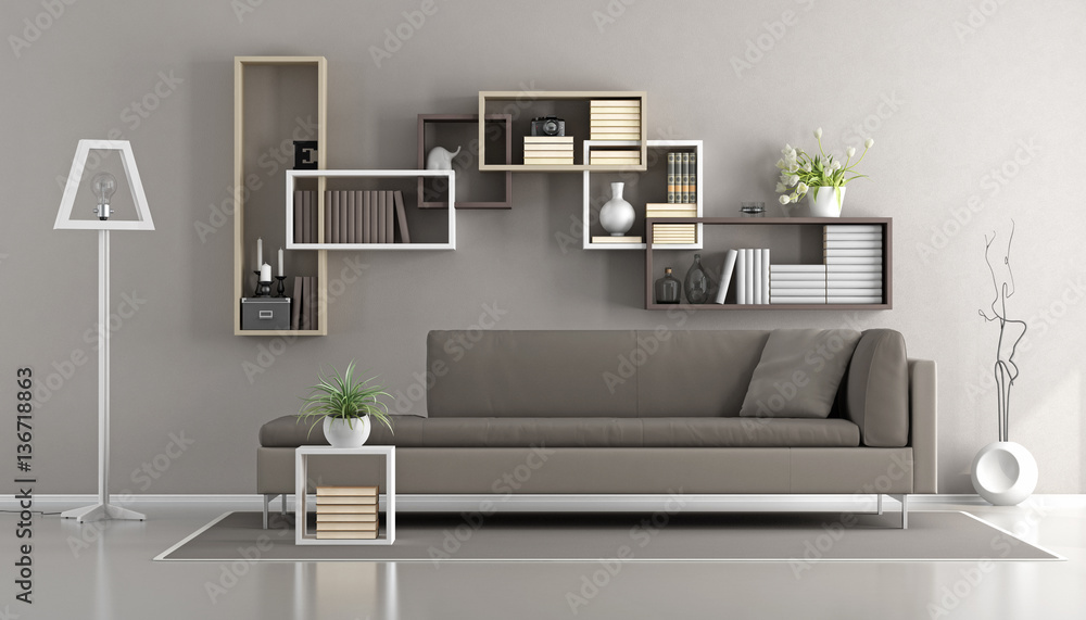 Contemporary brown living room Contemporary brown living room